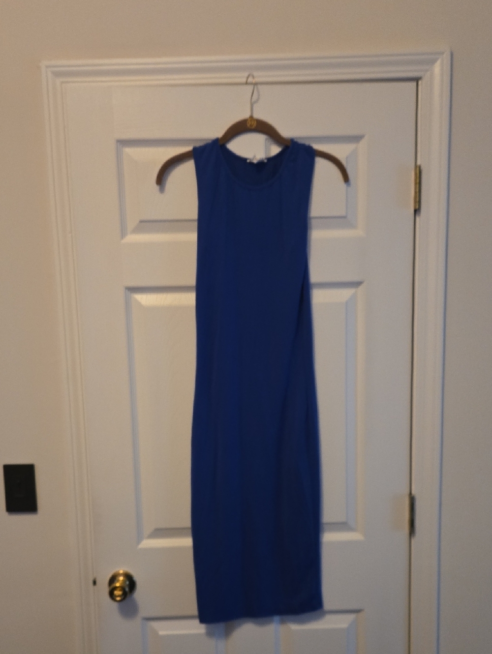 Sleeveless Royal Blue Midi Dress